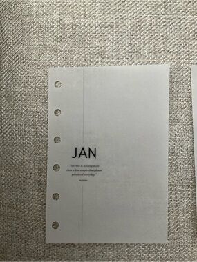 Cloth & Paper Monthly Planner dashboards— Semi opaque Pocket Size